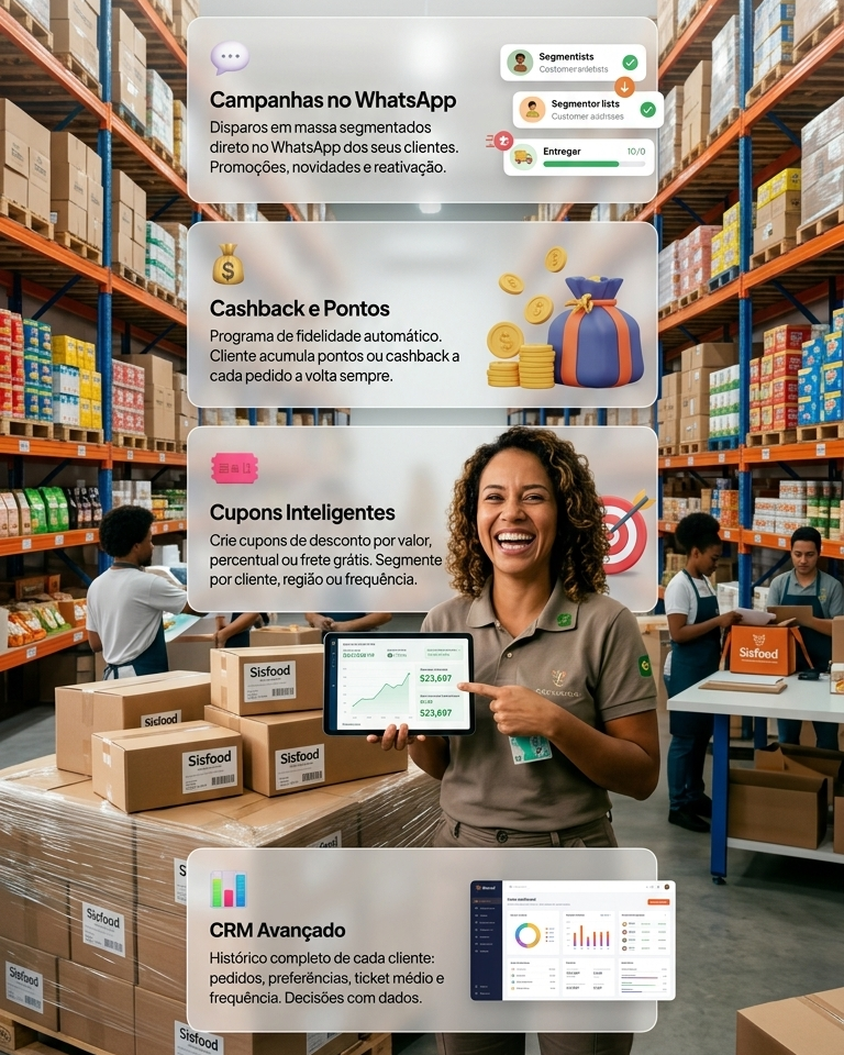 Marketing e disparo em massa no WhatsApp para distribuidora de bebidas - campanhas de fim de semana